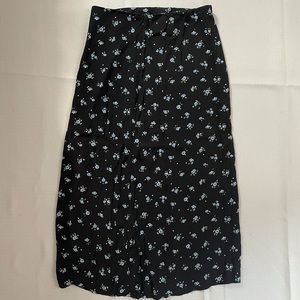 Brandy Melville blue floral midi skirt